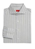 Isaia Uneven Stripe Cotton Dress Shirt