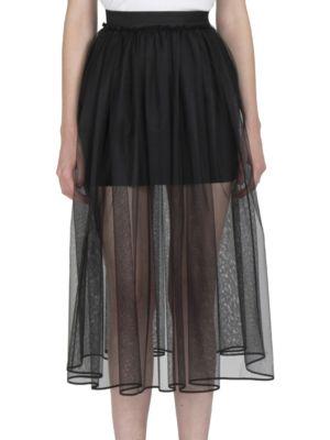 Givenchy Tulle-overlay Mini Skirt