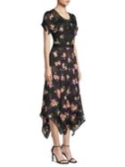 Coach Embroidered Floral Print Dress