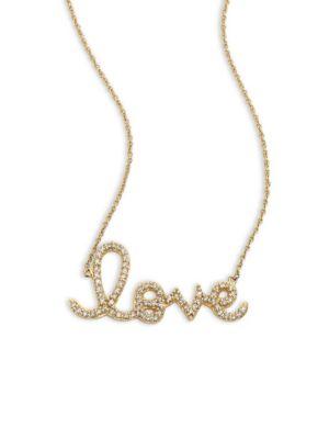 Sydney Evan Large Love Diamond & 14k Yellow Gold Necklace