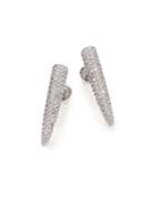 Eddie Borgo Pave Crystal Spike Drop Earrings/silvertone