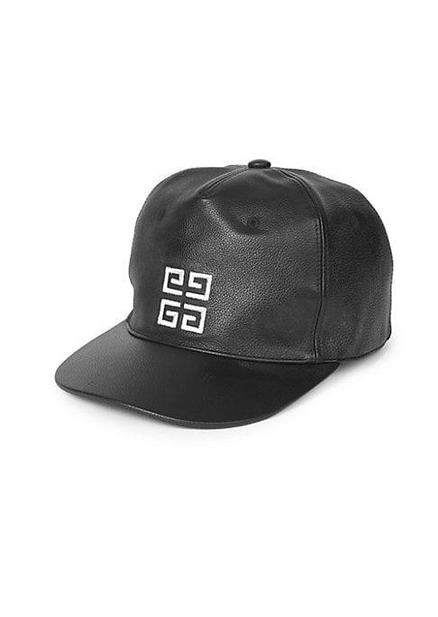 Givenchy Textured Leather Baseball Cap