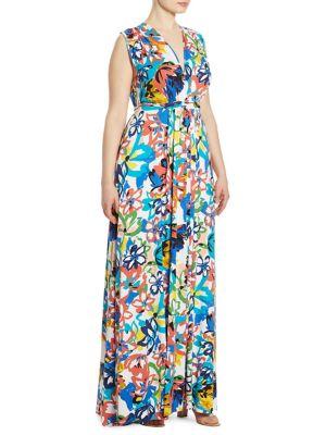 Rachel Pally, Plus Size Plus Floral Sleeveless Maxi Dress