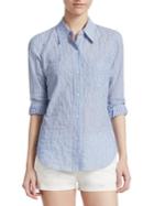Theory Striped Button-front Shirt