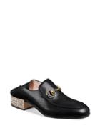 Gucci Horsebit Leather Crystal Loafers