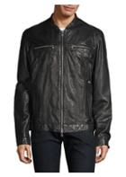 John Varvatos Star U.s.a. Zip-front Leather Jacket