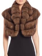 The Fur Salon Cropped Sable Fur Vest
