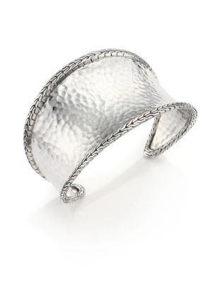 John Hardy Classic Chain Hammered Sterling Silver Cuff Bracelet