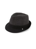 Block Headwear Tonal Plaid Fedora Hat