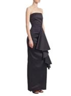 Solace London Aryana Strapless Ruffle Gown