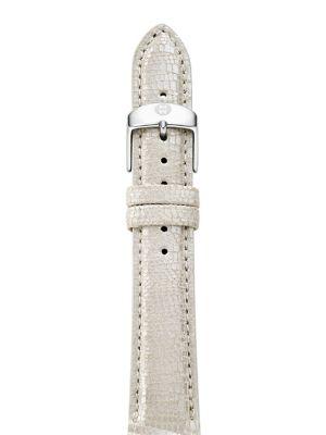 Michele Watches Textured Metallic Leather Watch Strap/16mm