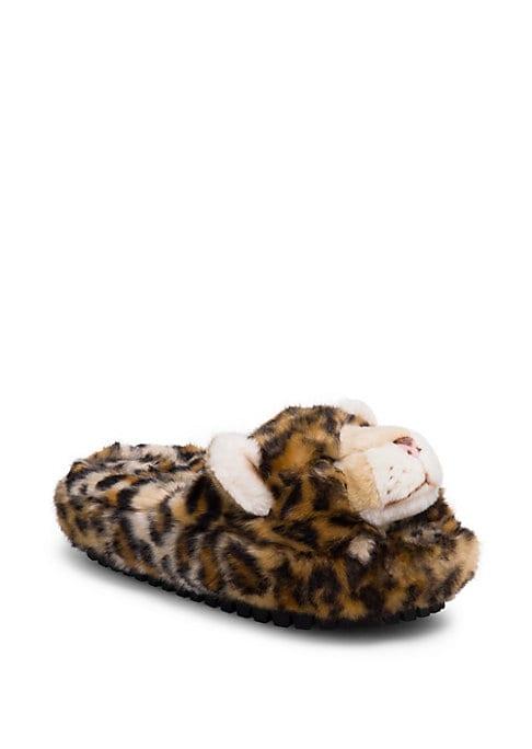 Dolce & Gabbana Furry Leopard Face Slippers