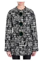 Dolce & Gabbana Faux-fur Trimmed Tweed Jacket