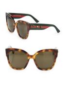 Gucci 55mm Studded Square Sunglasses