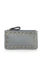 Valentino Rockstud Small Leather Key Pouch