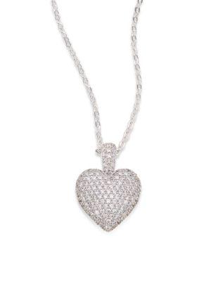 Adriana Orsini Pave Heart Pendant Necklace