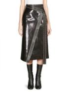 Alexander Mcqueen Leather Wrap Skirt