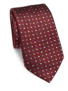 Saks Fifth Avenue Collection Dotted Silk Tie