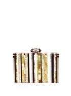 Judith Leiber Couture Tall Slender Shell Striped Abalone Clutch