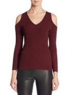 Saks Fifth Avenue Collection Ribbed Flare Cashmere Sweatshirt