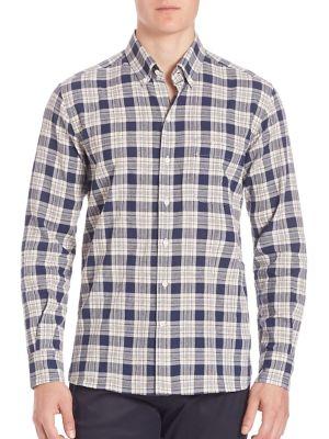 Ovadia & Sons Cotton-blend Plaid Shirt