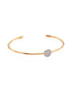 Pomellato Sabbia Diamond & 18k Rose Gold Bangle Bracelet