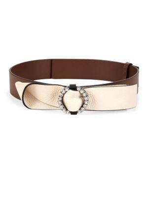 Marni Embellished Bow Leather Belt