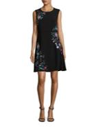 Laundry By Shelli Segal Embroidered A-line Dress