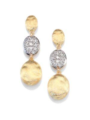 Marco Bicego Siviglia Diamond & 18k Yellow Gold Triple-drop Earrings