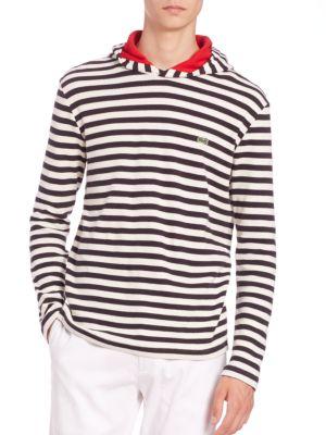Lacoste Striped Hooded T-shirt