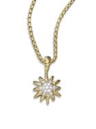David Yurman Diamond & 18k Gold Starburst Pendant Necklace