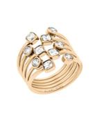 Michael Kors Modern Brilliance Crystal Ring/goldtone