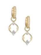 Jude Frances Small 18k Gold & Diamond Open Moroccan Quad Circle Earrings