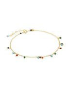 Chan Luu Dangling Mixed Stone & 18k Goldplated Sterling Silver Anklet