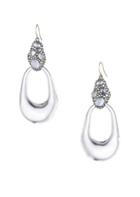 Alexis Bittar Vanitas Swarovski Crystal Stone Cluster Hoop Drop Earrings