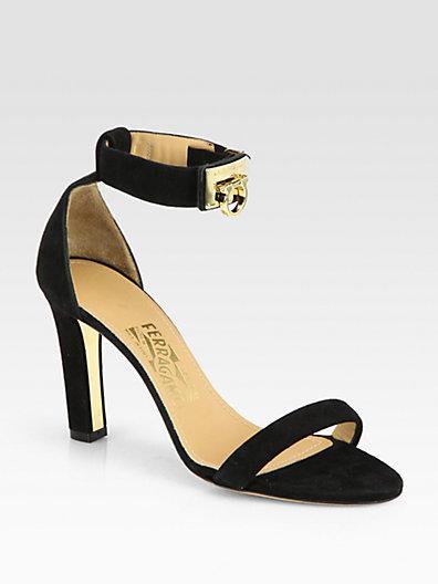 Salvatore Ferragamo Roxenne Suede Ankle-strap Sandals