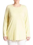 Eileen Fisher, Plus Size Solid Organic Cotton Top