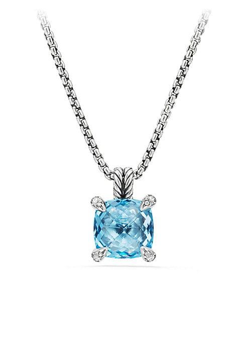 David Yurman Chatelaine? Pendant Necklace With Gemstone And Diamonds