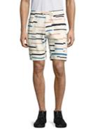Wesc Marty Broken Stripe-print French Terry Shorts