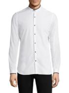 The Kooples Contrast Tip Skull Button-down