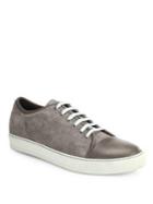 Lanvin Suede & Leather Low-top Sneakers