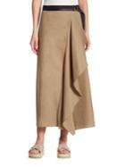 Brunello Cucinelli Cotton-blend Ruffle Skirt