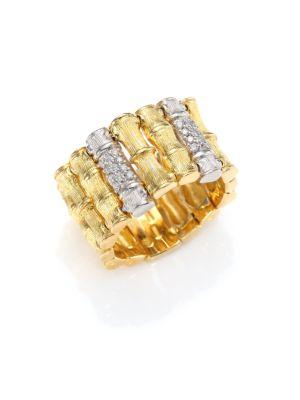 Roberto Coin Bonsai Diamond, 18k Yellow Gold & 18k White Gold Ring