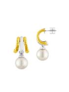 Majorica 12mm White Pearl & Gold-plated Earrings