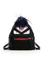 Fendi Monster Mini Nylon, Leather, Calf Hair & Fox Fur Backpack
