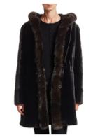 The Fur Salon Reversible Hooded Mink & Sable Fur Coat