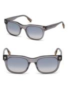 Zegna 53mm Square Mirrored Sunglasses