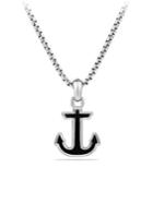 David Yurman Maritime Onyx & Sterling Silver Anchor Pendant