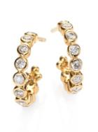 Temple St. Clair Classic Eternity Diamond & 18k Yellow Gold Hoop Earrings/0.4