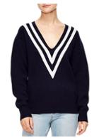 Sandro Platine Oversized V-neck Sweater